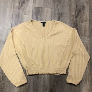 NWOT! - FOREVER 21 Teddy Soft Thermal Knit Cropped Top
